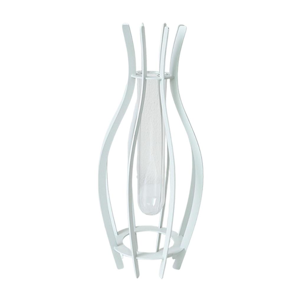 Clear Glass Hydroponic Tube Table Vase Aesthetic Ornament Home Decor Planter for Bookshelf Greenhouse Indoor Living Room Office