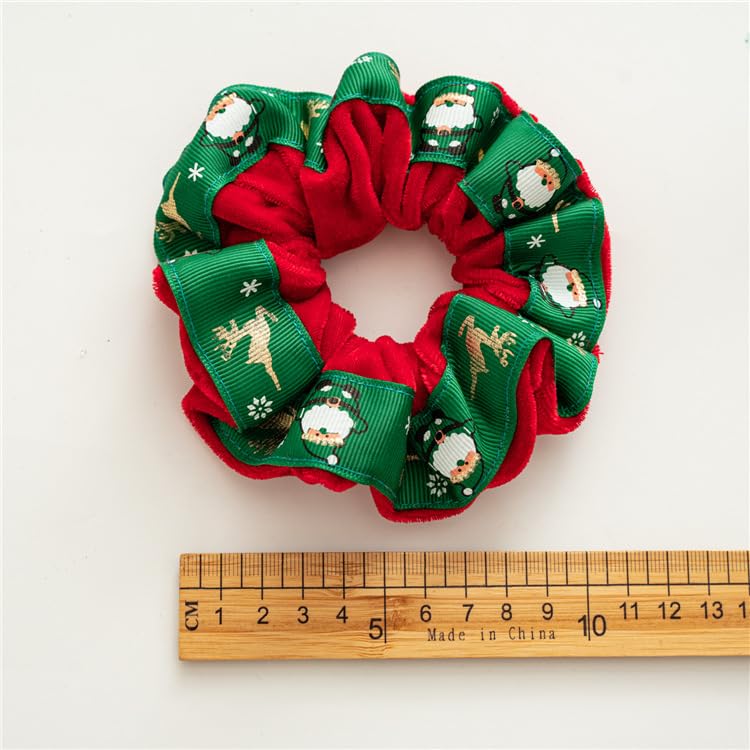 Moeruruya Cute Christmas Hair Hair Elegant Hair Set of Christmas Scrunchies for Ties, Ornaments, Accessories, 4, Women, #2