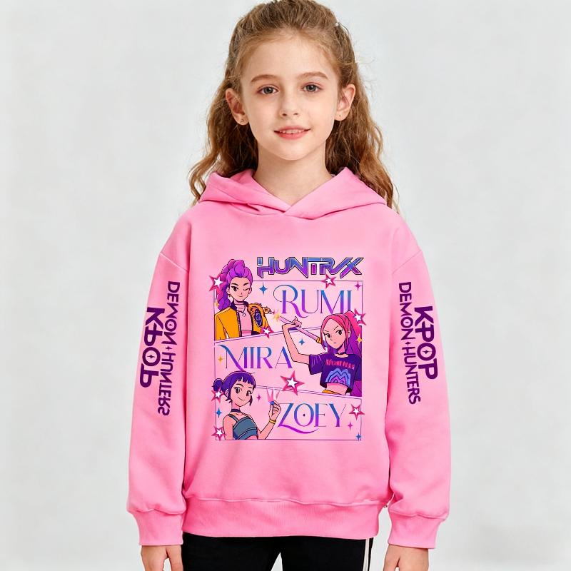 Dibujos Animados de Cazador de Demonios Sudaderas con Capucha para Niña para Otoño e Invierno Cálidas Cómodas y Suaves Sudaderas con Capucha Ropa de Moda