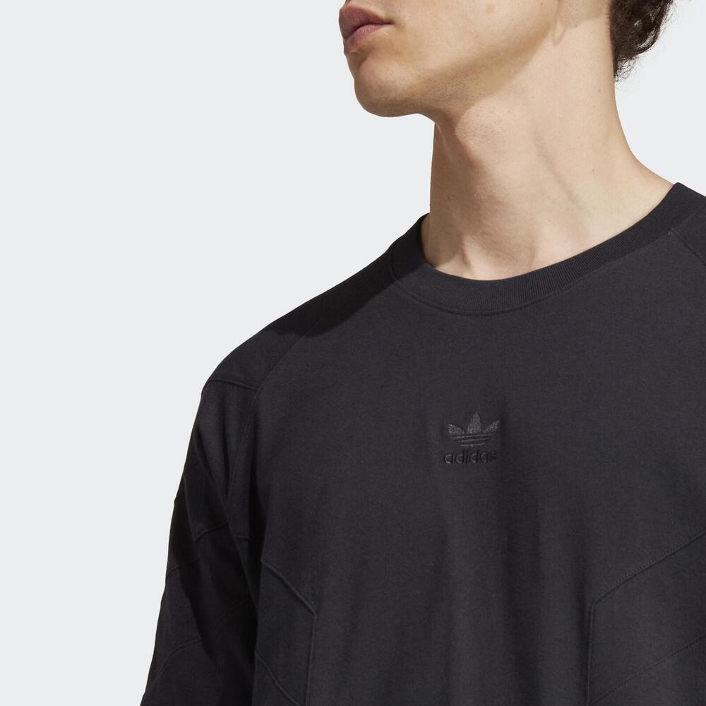 Adidas Originals Round Neck Casual Solid Color Pullover Short Sleeve T-Shirt Men Tops Black IC5997