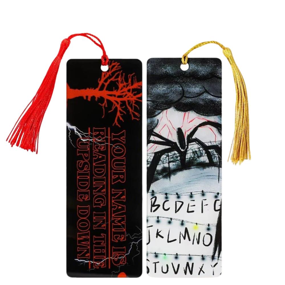 Hot Creative Reader Accessories Movie Horror Acrylic Bookmark Withtassel For Bookworm Student Stationery Teacher Office Supplies