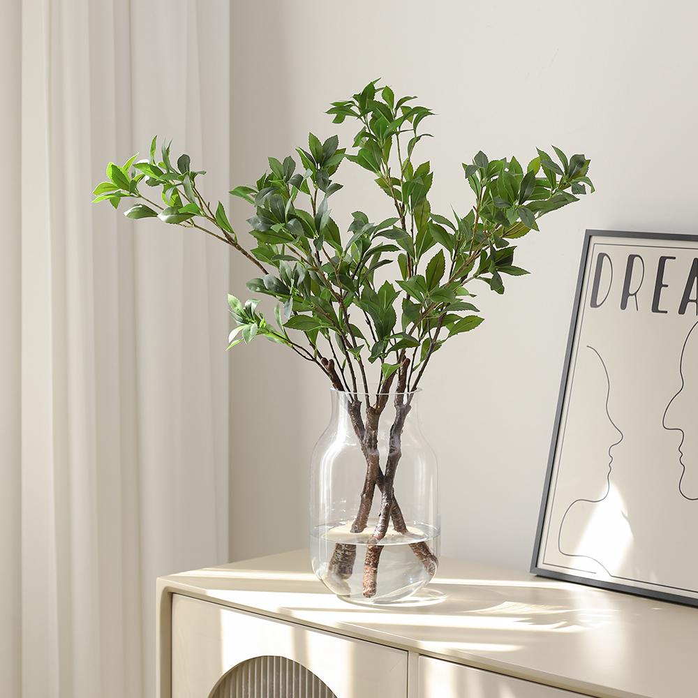 Eleganter Holz-Grün-Künstlicher Blumenbaum für Innenraumdekoration & Landschaftsgestaltung