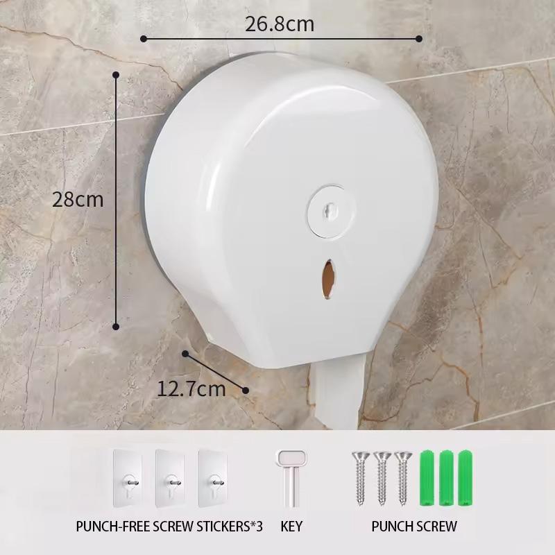 HLK High Quality Modern Wall-Mounted Toilet Paper Dispenser & Holder for Bathroom Shower Room Plastic Custom Color белый