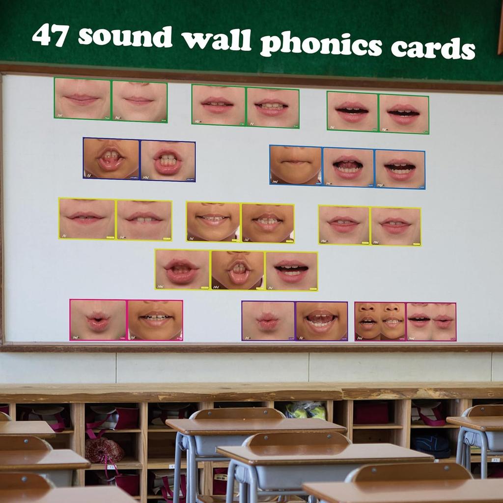 49 Speech Sound Articulation Charts - Phonemic Awareness, Sound Wall Classroom Phonics, Science of Reading Sound Wall Consonants & Vowel Valley