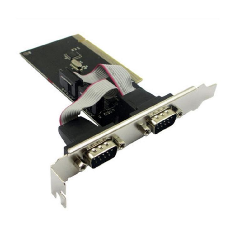 2 Port PCI Serial Adapter 9 Pin Easy Installation Expansion Card Transfer for Automation Control Industrial Equipment
