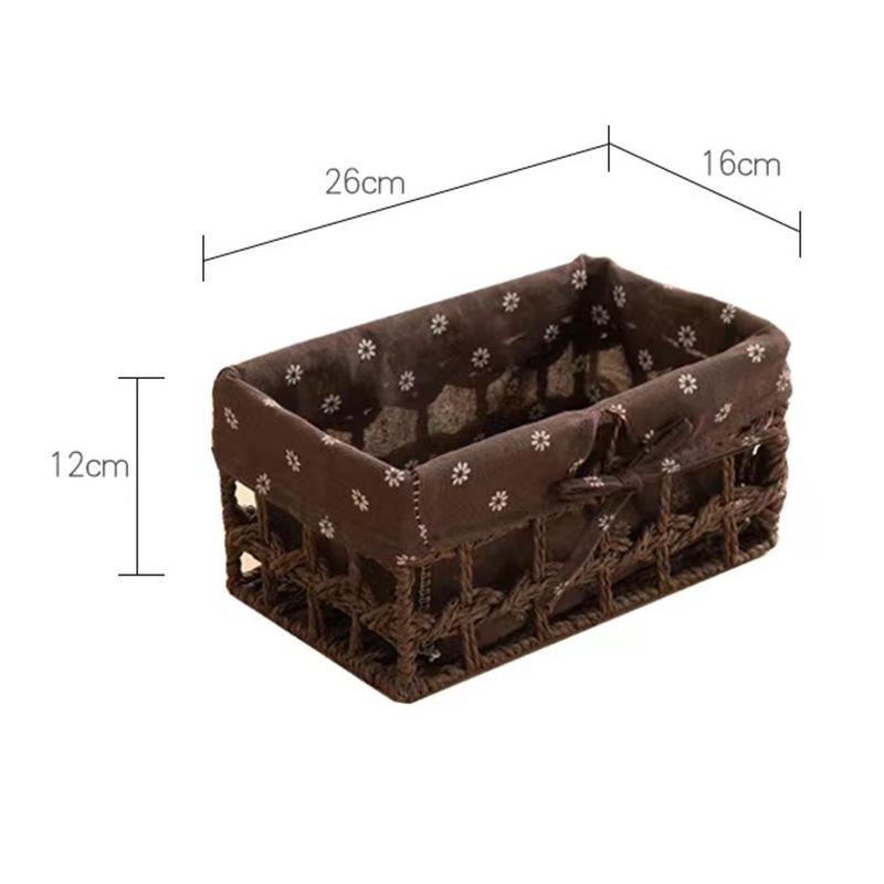 

Плетеная корзина для хранения из бумажной веревки - Игрушки, Косметика, Ключница, Органайзер для прихожей