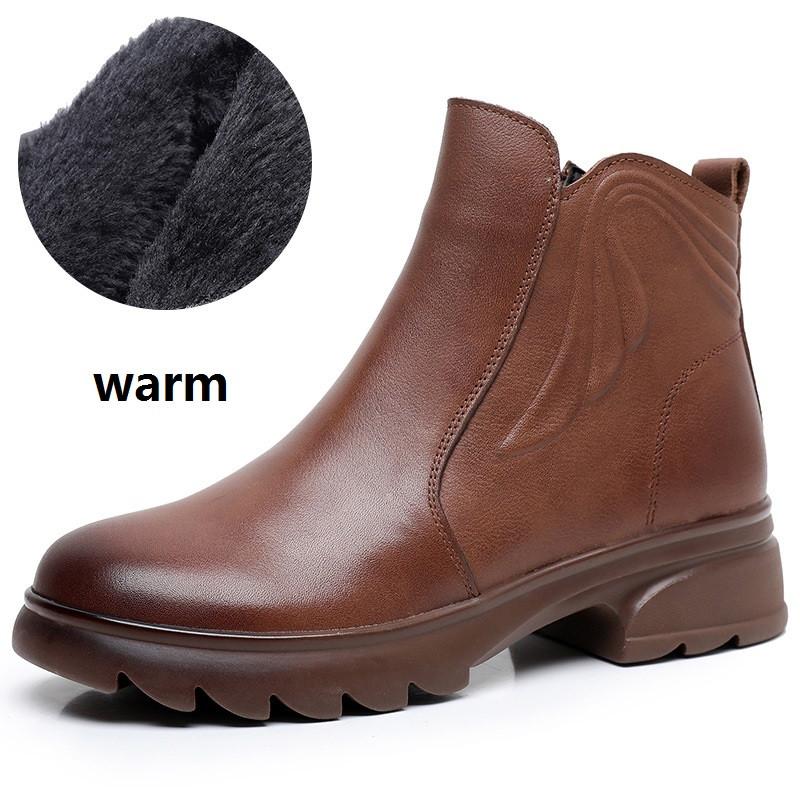 

Fashion GKTINOO Short Boots Women 2024 New Winter Fur Women Ankle Boots Genuine Leather Large Size 43 Women s Chelsea Boots 4