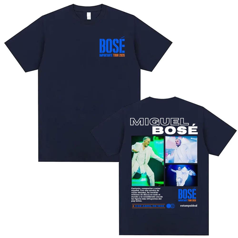 Miguel Bose Importante Tour Graphic Tshirt Unisex Women Harajuku Hip Hop Punk Style T Shirts Casual Cotton Oversized YK Top