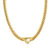 Luxury Hollow Heart Gold Color Stainless Steel Pendant Necklaces for Women Personality Wedding Bride Collar Jewelry Colorfast