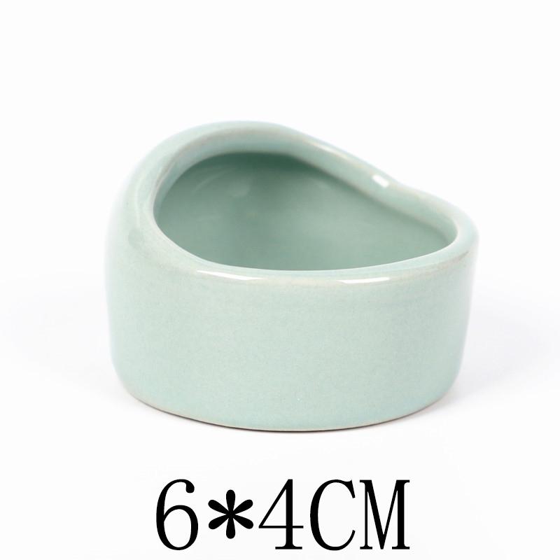 Hamster Ceramic Feeding Bowl Feeding Basin Guinea Pig Chinchilla Hedgehog Small Pet Round Bowl Food Water Feeder