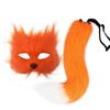 Cats Half Face Mask Foxes Mask Foxes Tail Animal Fancy Costume Animal Foxes Costumes Accessories for Halloween Cosplay