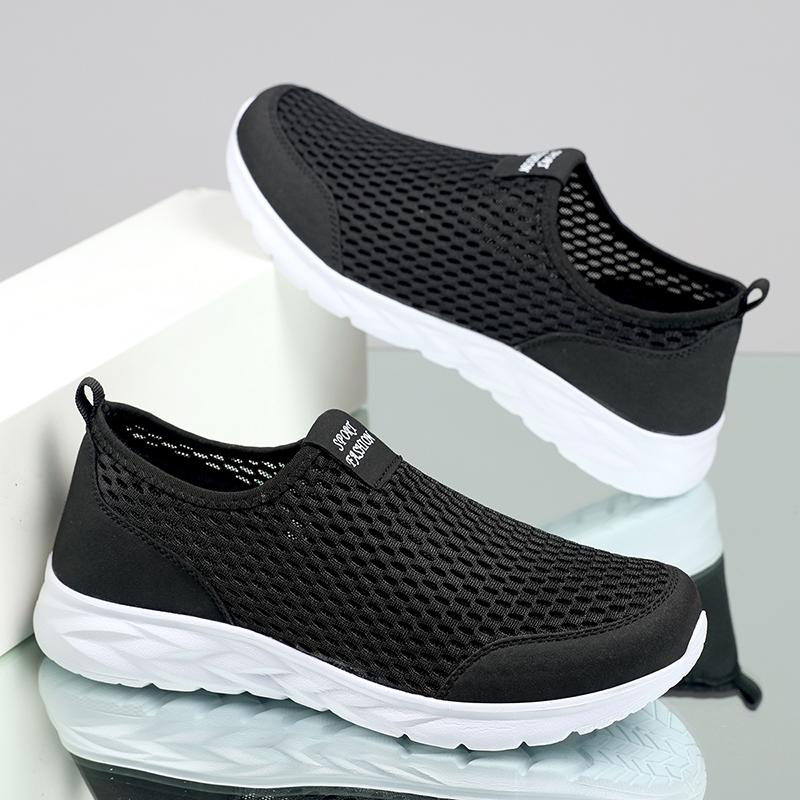Fashion Men Shoes Sneakers Brand Man Casual Flats Shoes Loafers Slip on Male Mesh Big Size 48 Breathable Spring Autumn Summer 2025