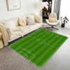 Striped Lawn Soccer Field Theme Flannel-printed floor mats are slip-resistant Suitable for living room bedroom terrace carpets