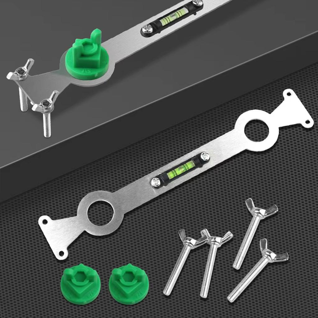 Metal Hot and Cold Water Pipe Leveler with Bubble Level - Precision Leveling Tool for Plumbing Adjustments