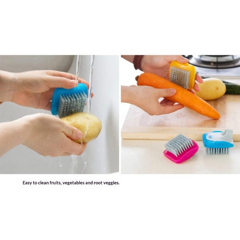 Fruit Cleaning Brush Set for Apples Oranges and Grapes MultiFunctional with Soft Bristles Food grade ABS Material