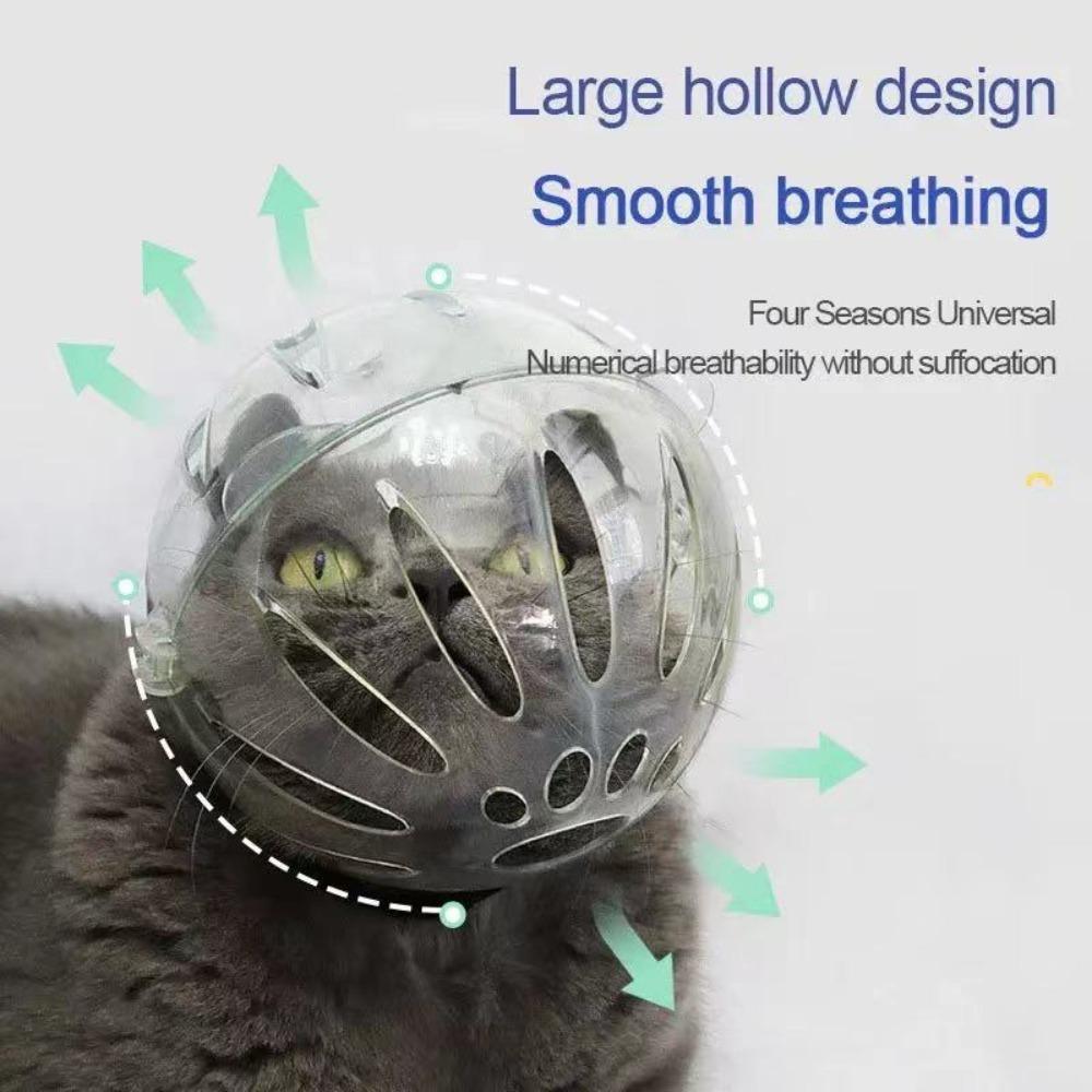 Cat Space Helmet Grooming Kit Breathable Muzzle Mask Anti-Bite Bathing Supplies for Cats