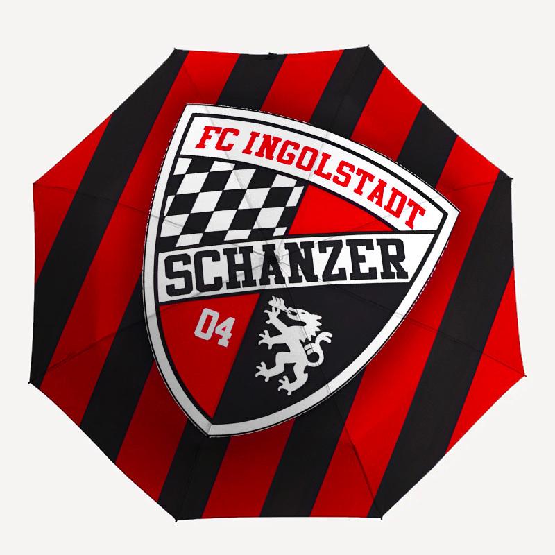 FC Ingolstadt, Schanzer Automatic Opening and Closing, 8 Rib Structure Portable Umbrella, Suitable for Men and Women In All Seasons Perfect