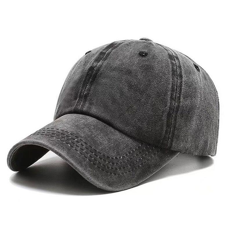 Washed Ball Cap Tie Dye Basic Plain Baseball Cap Navy