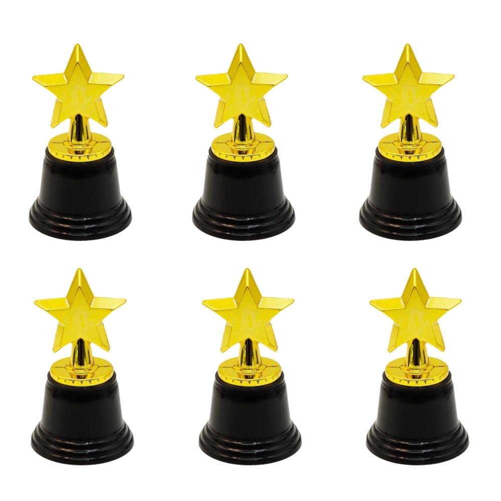 6Pack Star Trophy Awards Gold Color Kids Trophy Awards Mini Star Trophy  For Competitions Awards