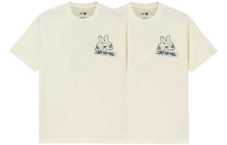Li Ning x Og_slick Skateboard SS22 T Shirt Men's Ecru AHSS057-1