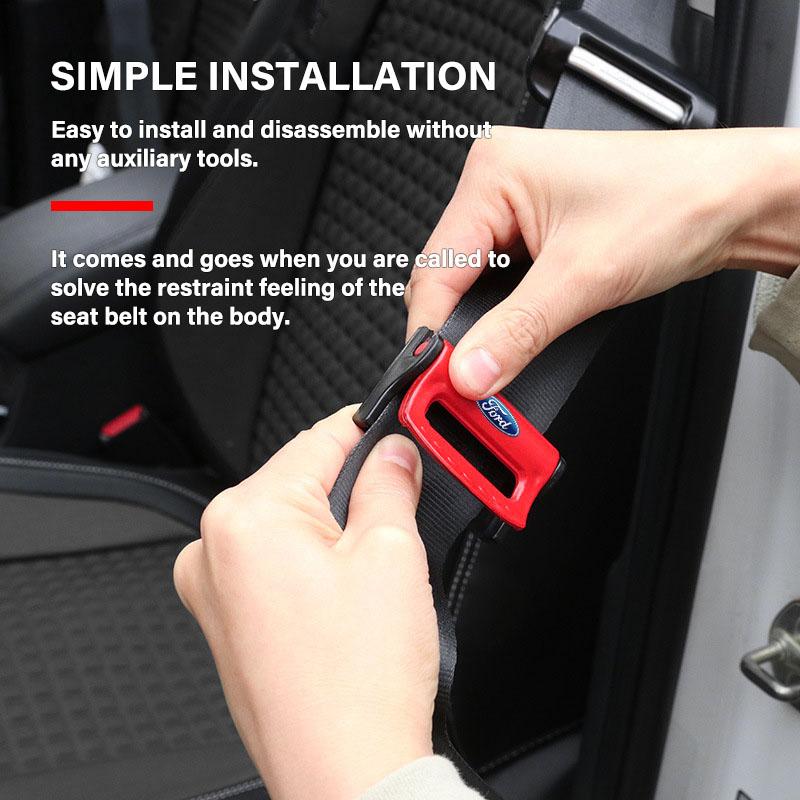 2Pcs Car Safety Seat Belt Buckle Clip Seatbelt Stopper Adjuster Clip For Ford Focus Mk2 Party Mk3 Ranger Mondeo Mk4 Fiest