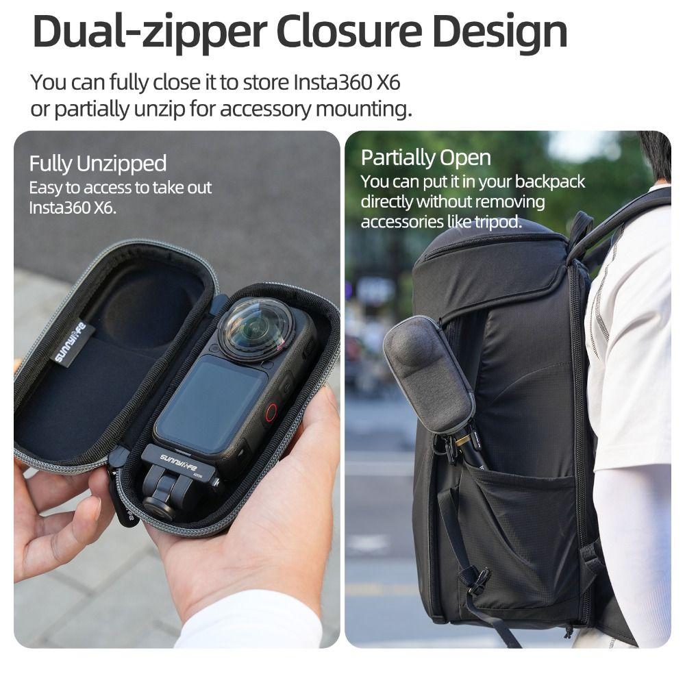 Handheld Camera Storage Bag Waterproof Mini Body Bag for Insta360 X6 Action Camera Accessories