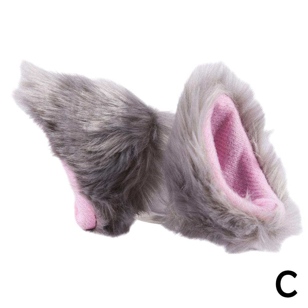 Motorcycle Helmet Decor Cat Ears Cute Plush Stickers Motocross Full Face Off Road Helmet Cosplay Styling Motorcycle Accessories