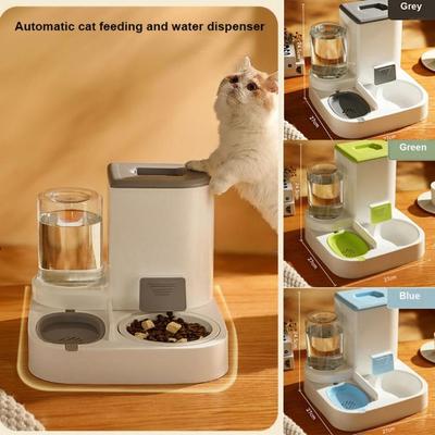 With Water Fountain Automatic Feeder Food Grade 9 Styles Dog Cat Food Bowl Large Capacity Universal