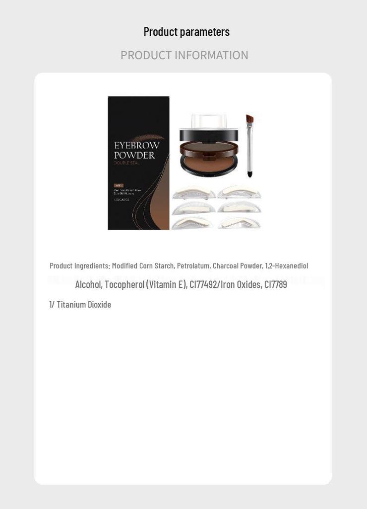 Waterproof Eyebrow Stamp Set (#01) - Fine Adhering Powder for Easy Brow Shaping, Ideal for Daily Use