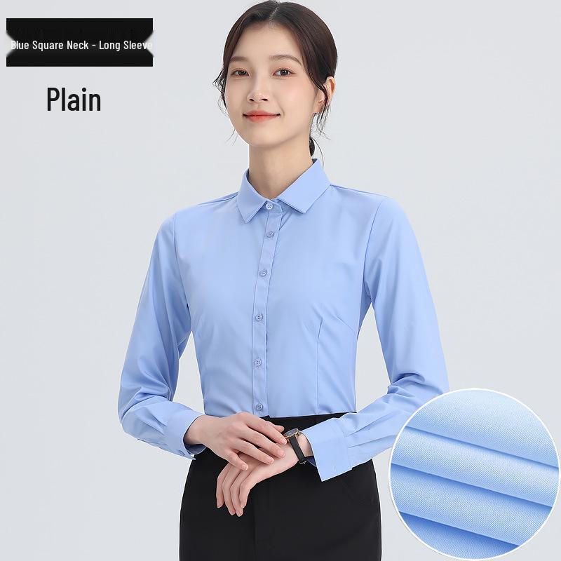 Cămașă Profesională cu Mânecă Lungă Albă pentru Femei - Primăvară/Toamnă Stil Coreean Croială Slim Top Formal