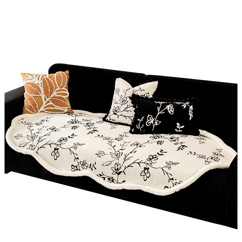 Cuscino per Divano di Alta Qualità Nordic Light Luxury in Chenille Antiscivolo Tessuto Copridivano Universale per Tutte le Stagioni
