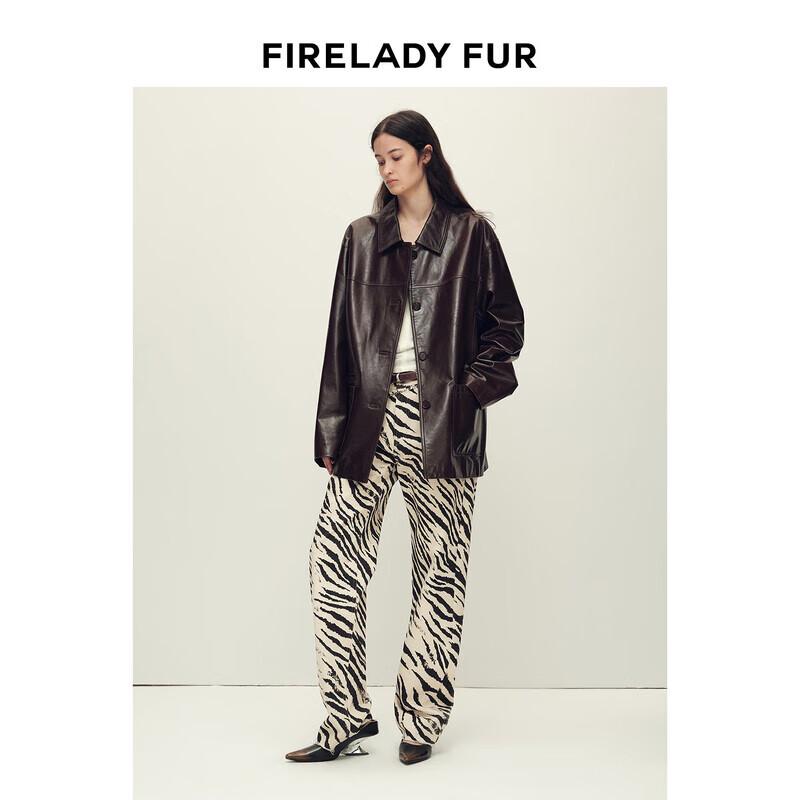 Women's Retro Waxed Leather Blazer Jacket