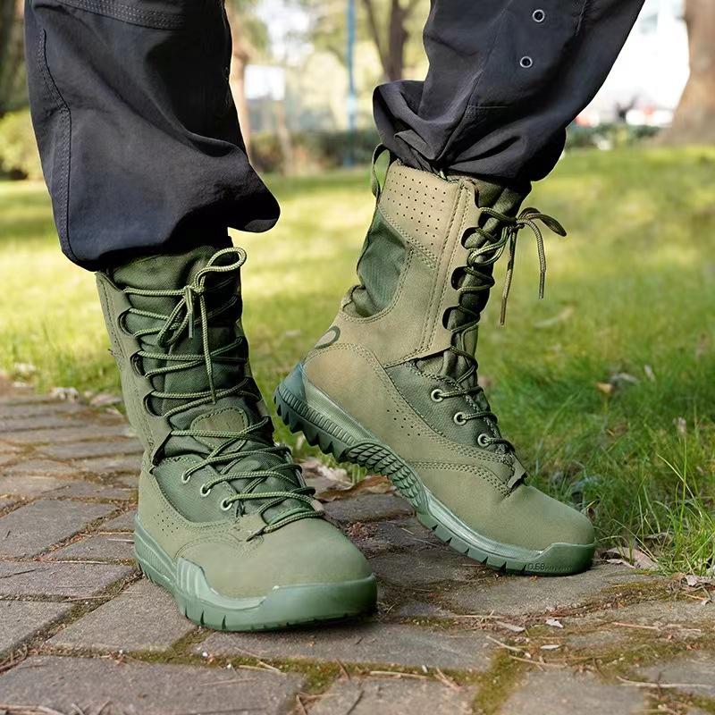 Fashion New Waterproof Men Tactical Boots Desert Boots Hiking Camouflage High-top Desert Men's Boots Fashion Work Men's shoes