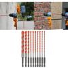 10pcs Concrete Carbide Drill Bits 1/4'' Hex Shank Masonry Drill Bits Drilling For Glass Brick Tile Stainless Steel Plates