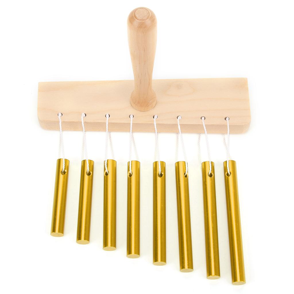 8Tone Chimes SingleRow Tube Children S Percussion Instruments Orff Preschool Toys with Hammer(Gold )