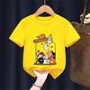 Fashion Funny Cat T Shirt Kids Letter Print Short Sleeve Round Neck  Boys Girls Casual Summer Breathable Tshirt