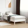 VidaXL Bed Frame with Headboard White 75x190cm Solid Pine Wood 842627