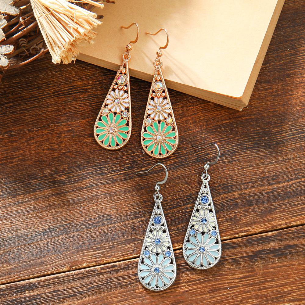 Boho Dangle Earrings for Women Geometric Multicolor Oil Drop Perfect to Match Various Outfits for Work Daily Wear Gift Versatile
