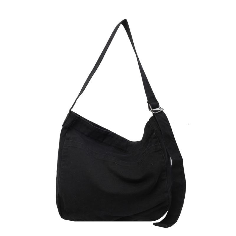 Cotton Canvas Bag Female Student Messenger Bag Class Cloth Bag Commuter Bag Large Capacity Cloth Bag Japanese Shoulder Bag