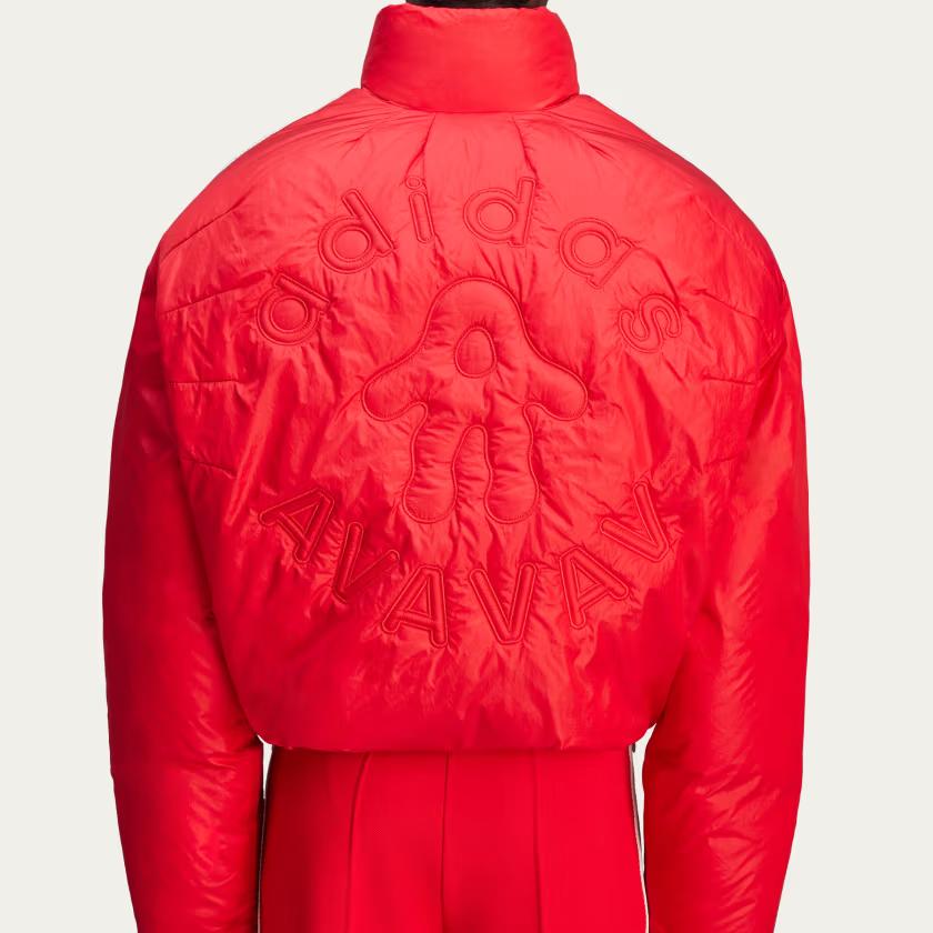 Adidas X Avavav Pufferová bunda Šarlatově červená Unisex Streetwear JG1427