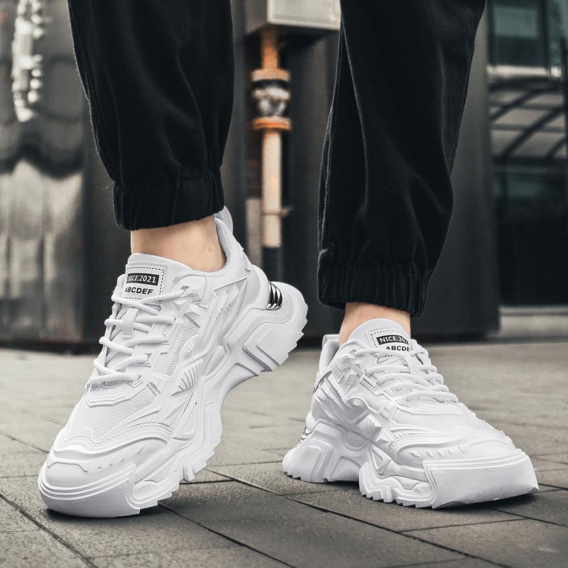 Pánské boty s tlustou podrážkou, jednobarevné, letní novinka, ležérní, módní a pohodlné, boty pro zvýšení výšky