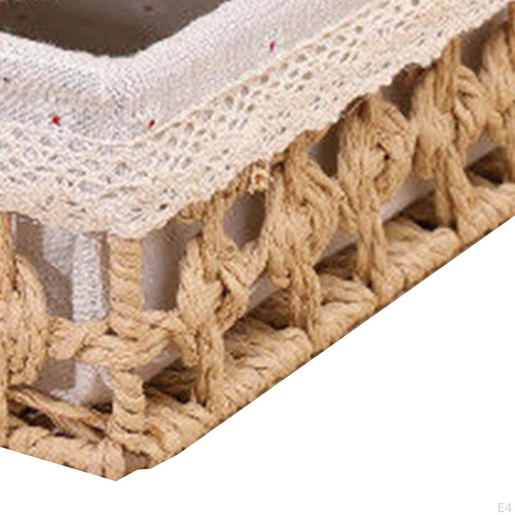 Baskets Cosmetic Box Braided Gift Home Appliance Desktop Sundries Organizer for bread fruit