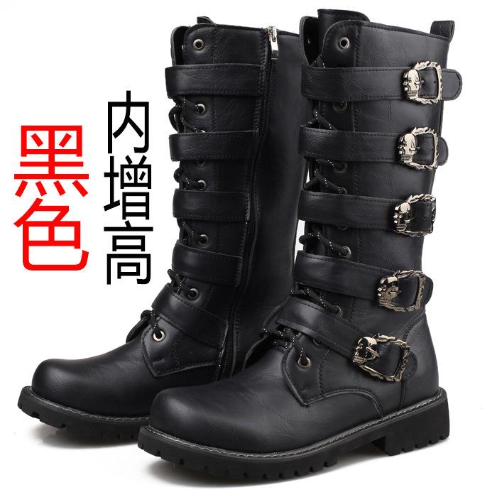 Herren Übergröße High Top Stiefel Koreanische Edition Trend Martin Stiefel Herren Crazy Horse Lederstiefel Britische High Boots