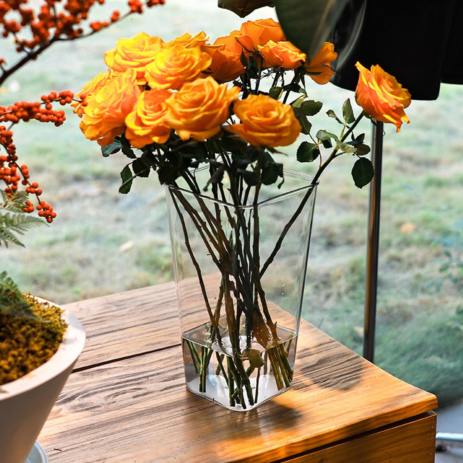 

Acrylic Flower Bucket Floral Arrangement Tool Water Storage Vase for Flower Shop one size