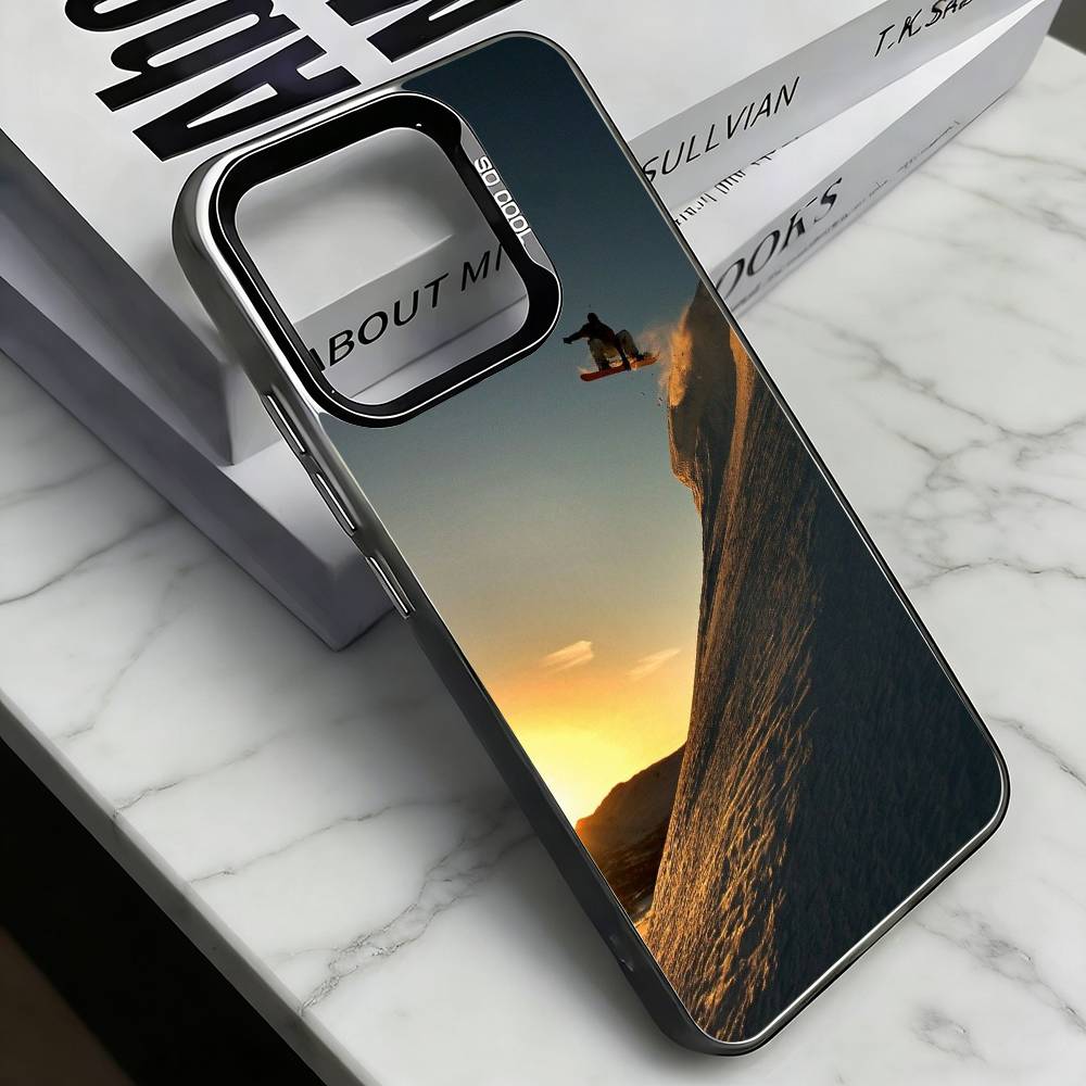

S-Skiing Phone Case For iPhone 17,16,15,14,13,12,11 Plus,Pro Max,XS,Colorful Silver Phone case Funda Cover iPhone16e