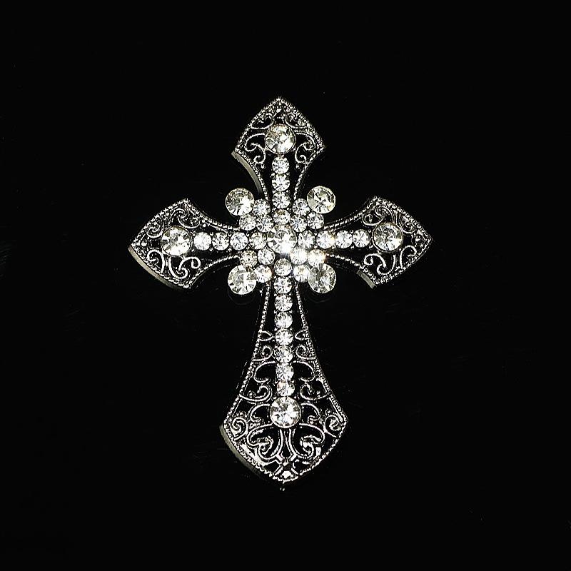 

10Pcs Diamond-encrusted Creative Cross Alloy Accessories DIY Mobile Phone Case Beauty Materials Car Out Trend Gift Box Decorative Buckle чорний