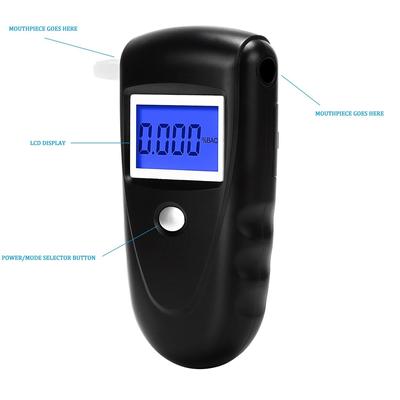 Etilometro, Alcol Tester Digitale, Analizzatore Digitale Professionale del Respiro, Etilometro con 5 Bocchini