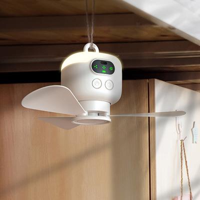 Portable Wireless Ceiling Fan Light Rechargeable Camping Fan with Remote Control Tent Fan Outdoor Fan for Outdoor Dorm