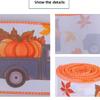 Harvest Ribbon for Gift Wrapping Ribbons for Crafts Wreaths with Yellow Pumpkin Maple Hair Bows Party Home Decors