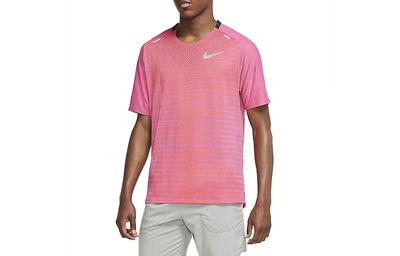 T Shirts Men's Pink Crew Neck Moderate Straight Fit CU6057-551